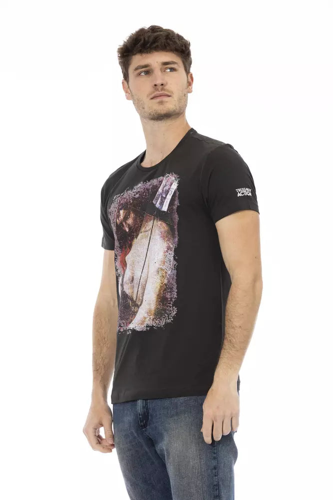 Black Cotton Men's T-Shirt