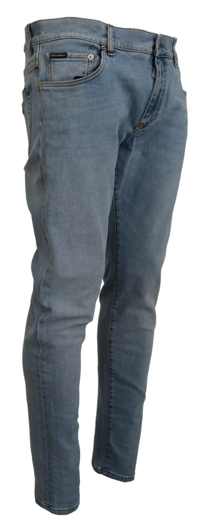 Blue Wash Slim Fit Cotton Denim Jeans