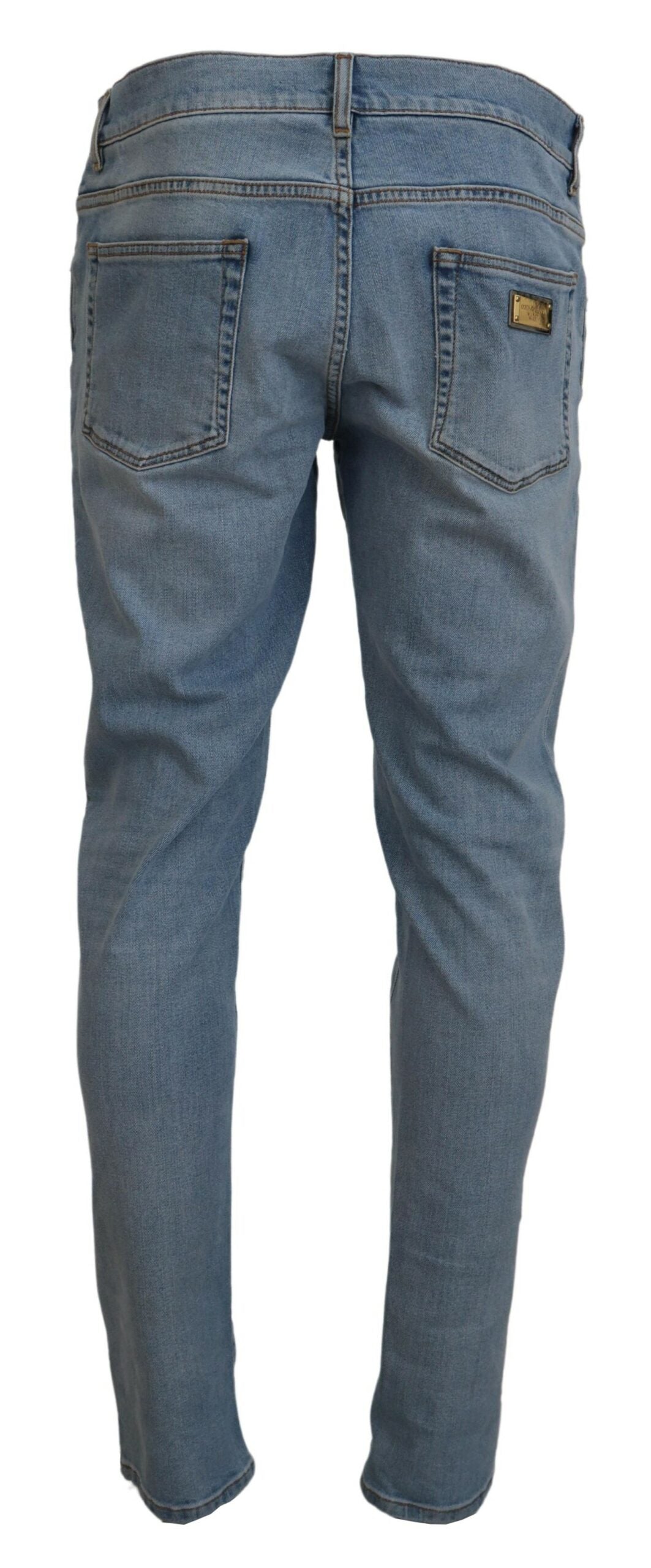 Blue Wash Slim Fit Cotton Denim Jeans