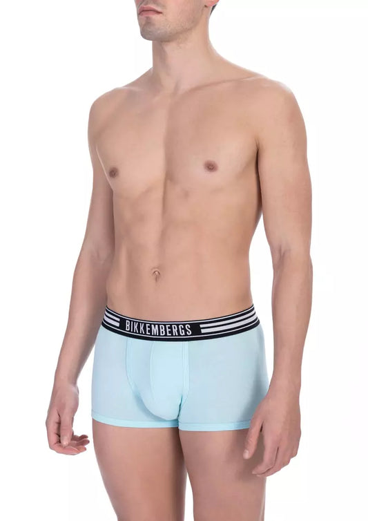 Light Blue Cotton Men Trunk Boxer Pack