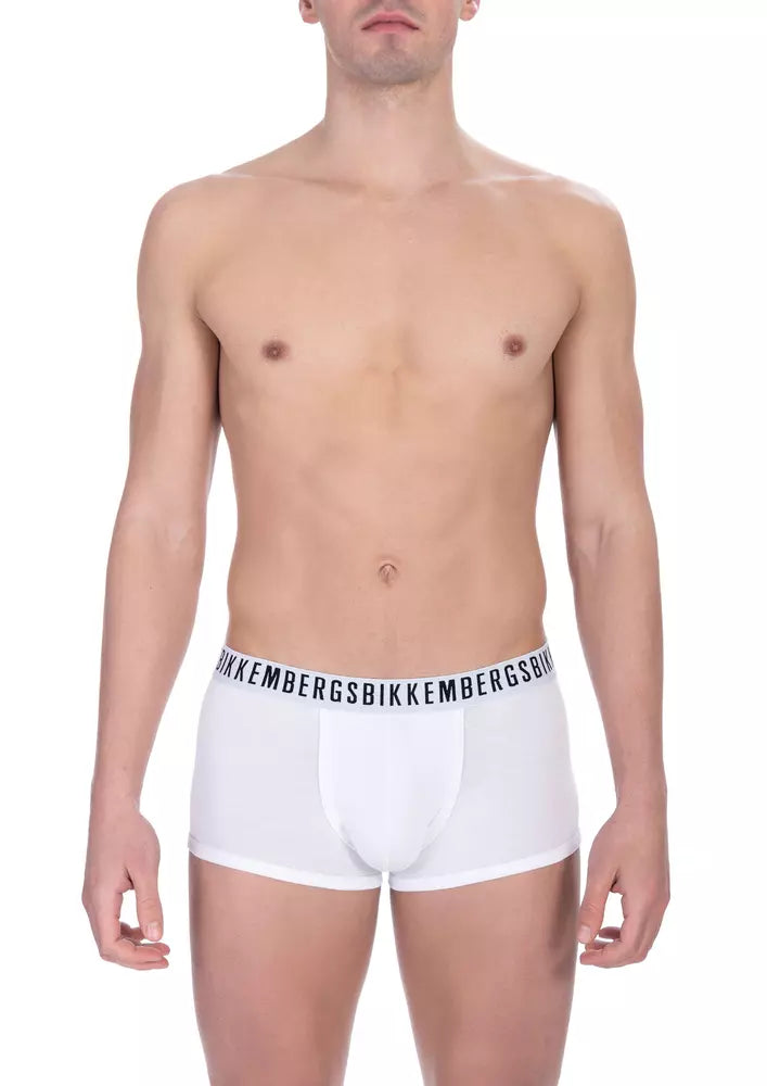 White Cotton Men Underwear Trunk Duo