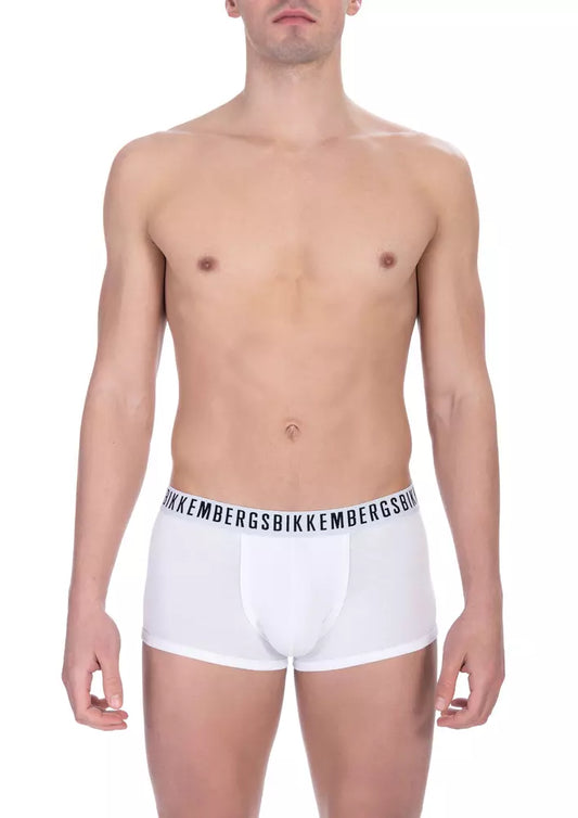 White Cotton Men Underwear Trunk Duo