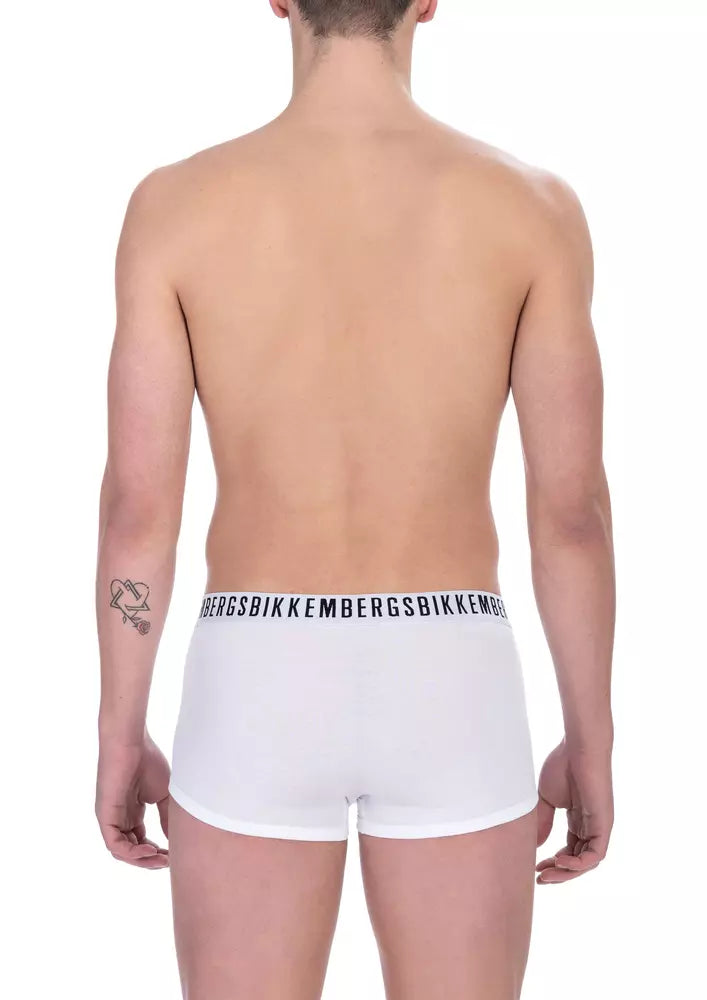 White Cotton Men Underwear Trunk Duo