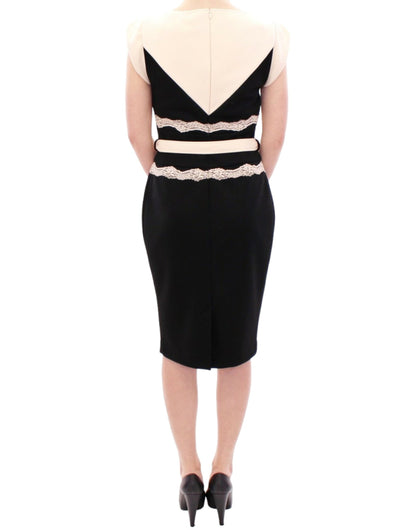 Black lace sheath dress