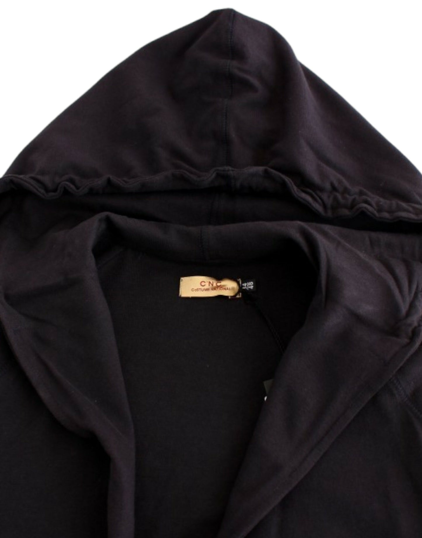 Blue hooded cotton sweater