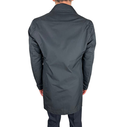 Blue Cotton Men Jacket