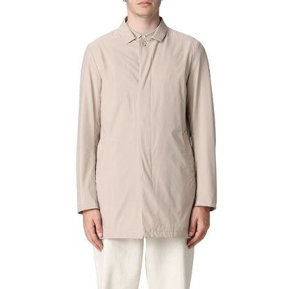 Beige Recycled Polyester Men Jacket