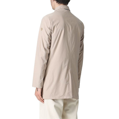 Beige Recycled Polyester Men Jacket