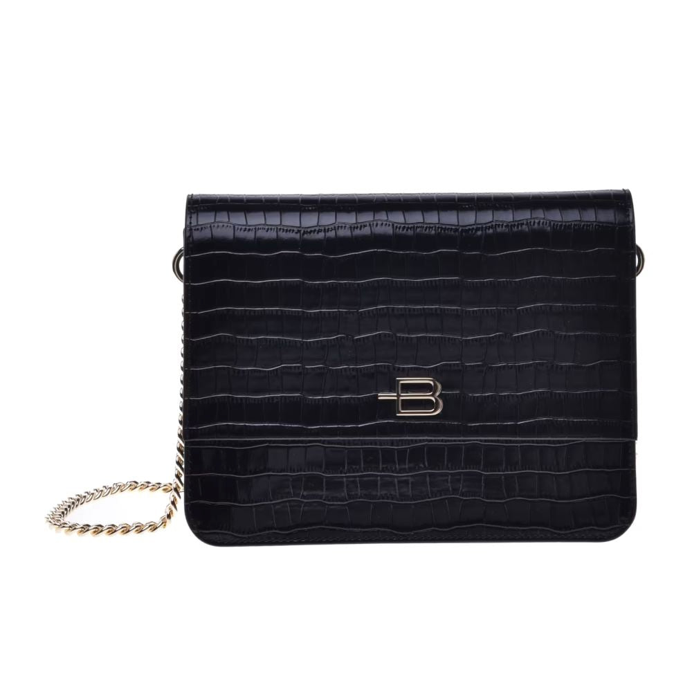 Black Calfskin Women Crossbody Bag