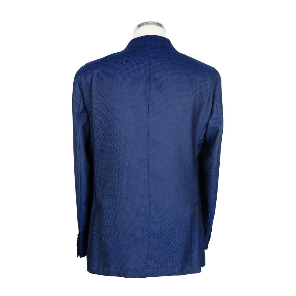 Blue Wool Men Blazer