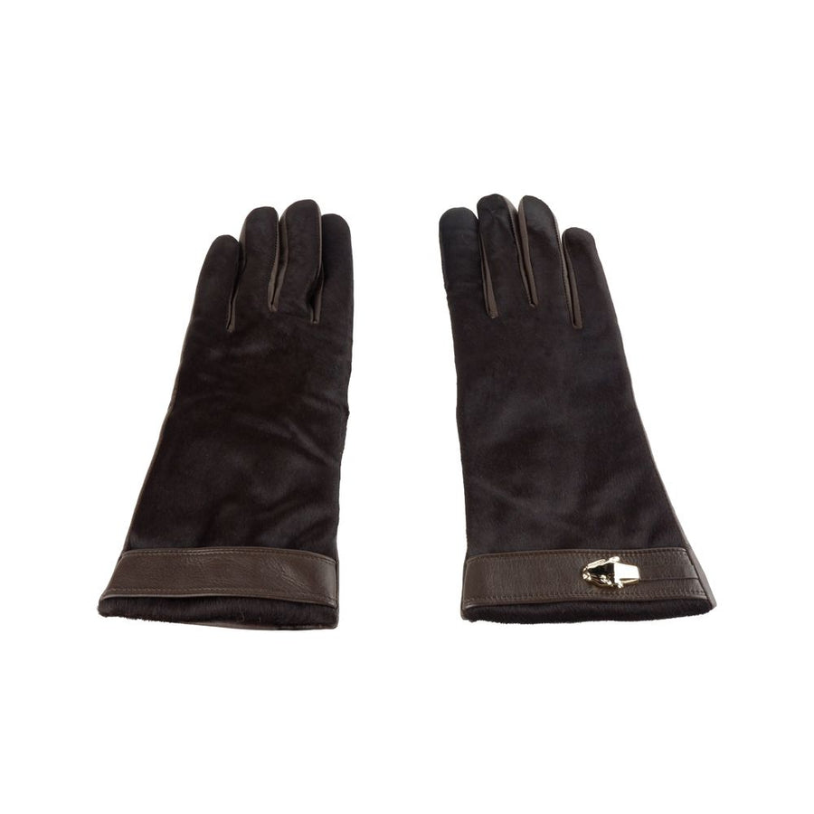 Brown Cowhide Women Glove