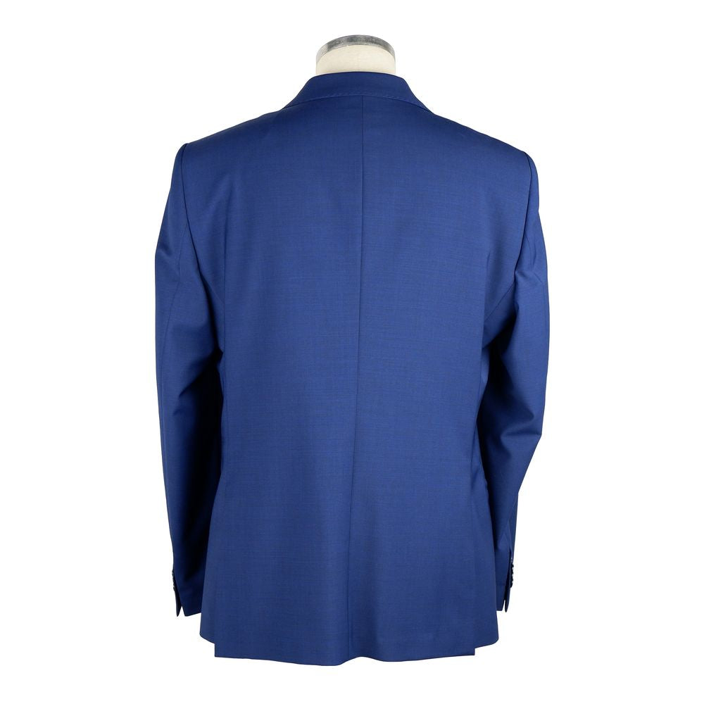 Blue Wool Men Suit