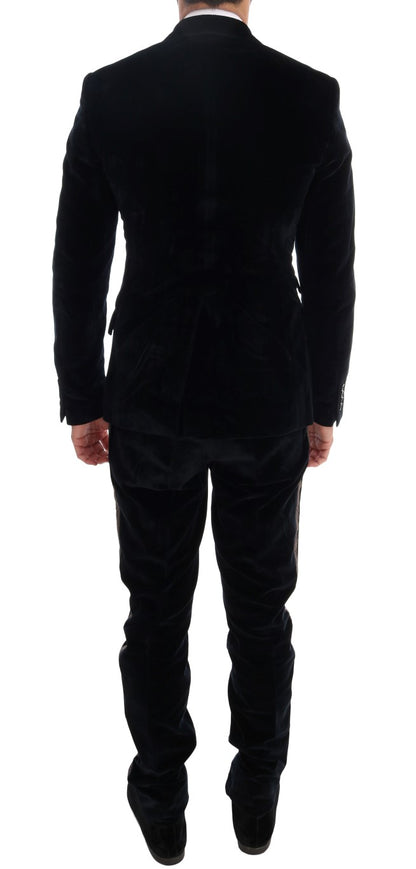 Blue Velvet Two Button Slim 3 Piece Suit