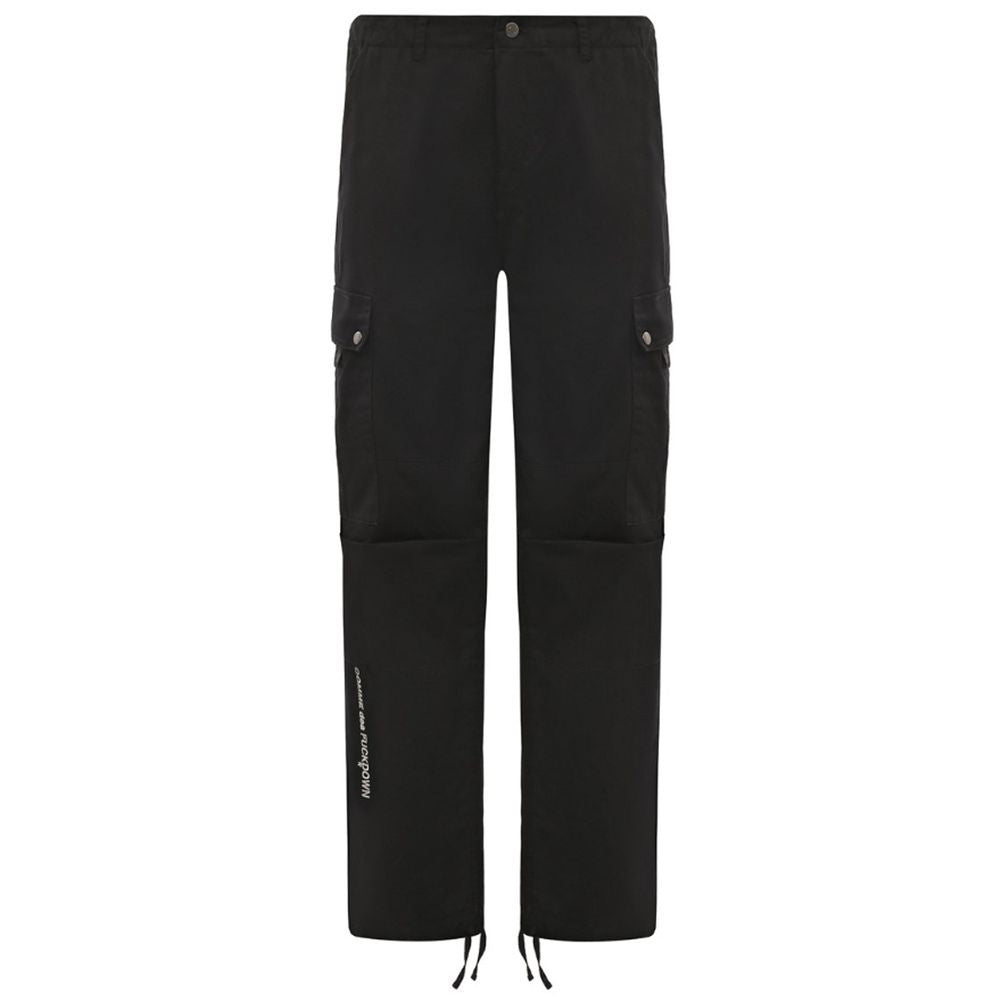 Black Cotton Men Cargo Pant