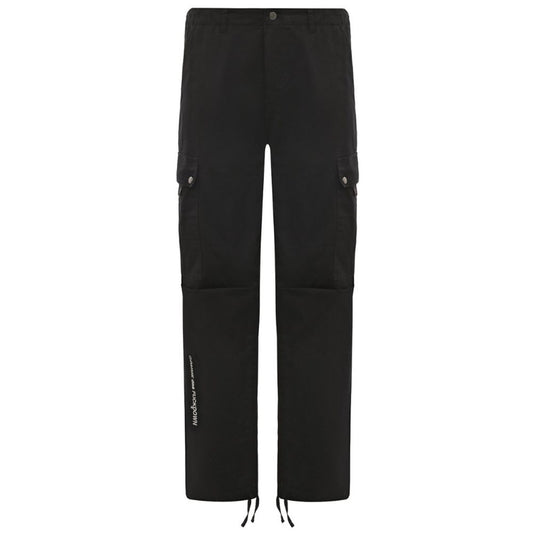 Black Cotton Men Cargo Pant