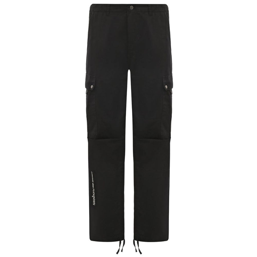 Black Cotton Men Cargo Pant