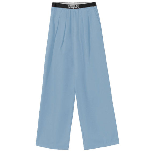 Blue Polyester Women Palazzo Pants