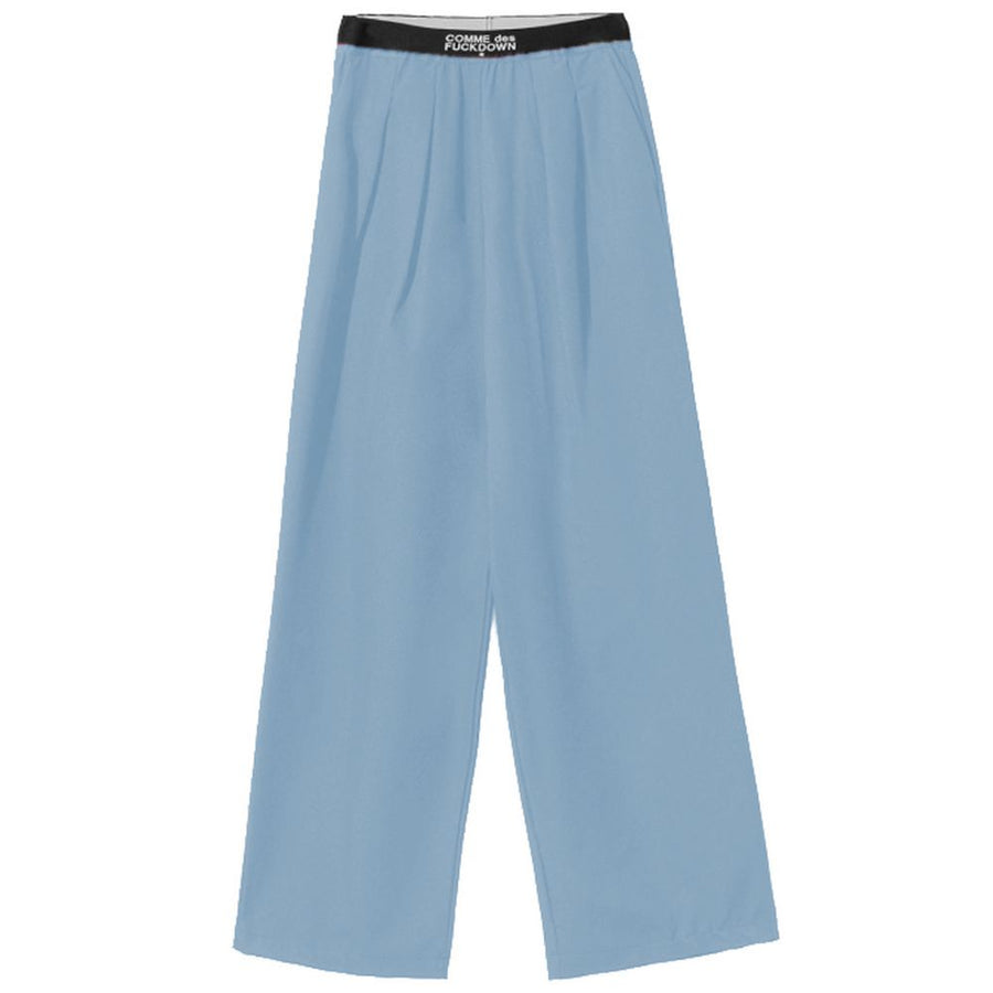 Blue Polyester Women Palazzo Pants
