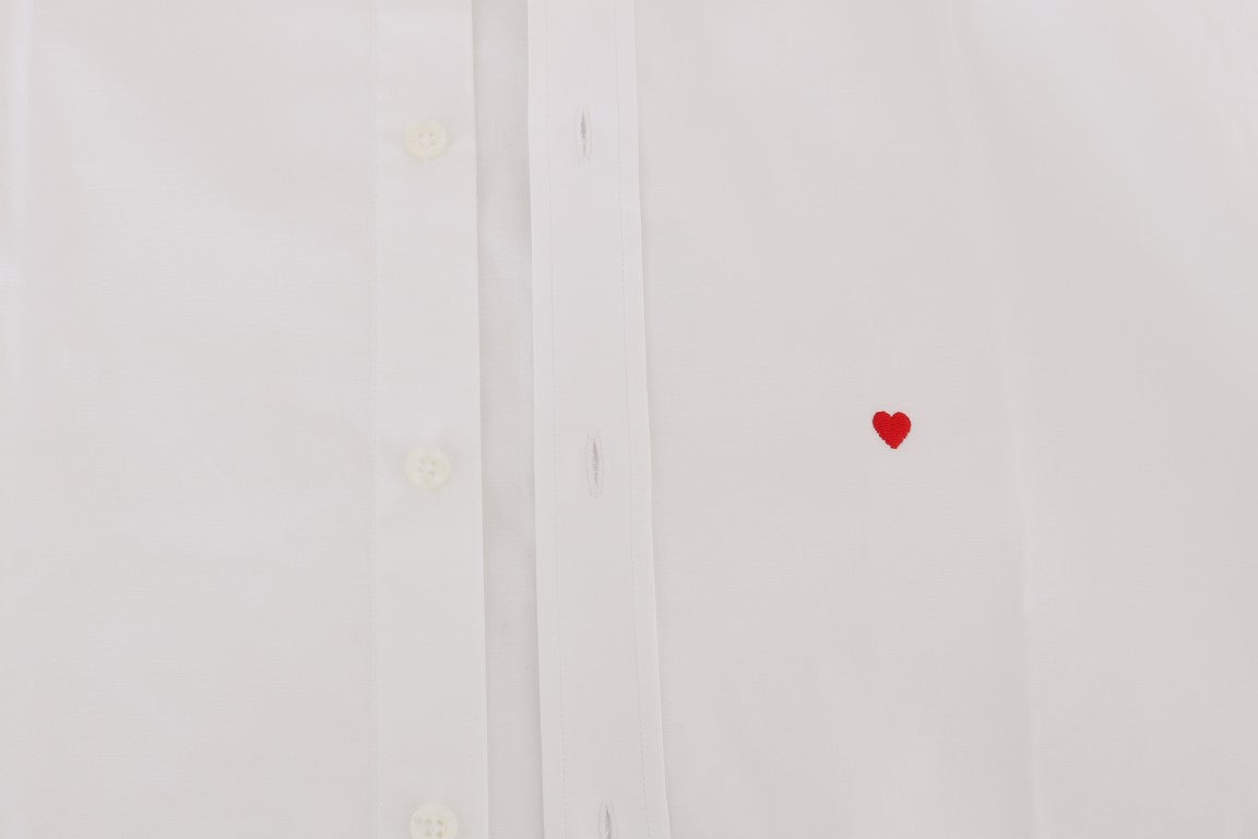 White Cotton Stretch Slim Fit Dress Shirt