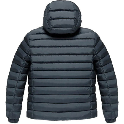 Blue Nylon Men Jacket