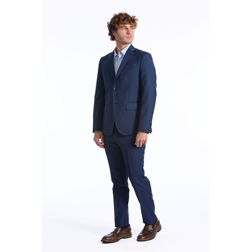 Blue Wool Men Blazer