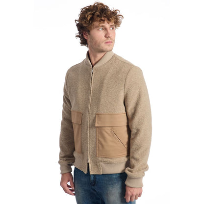 Beige Wool Men's Jacket
