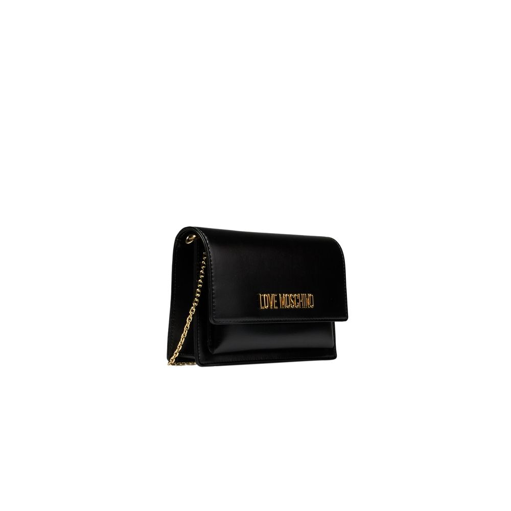 "Black Polyethylene Women Crossbody Bag"