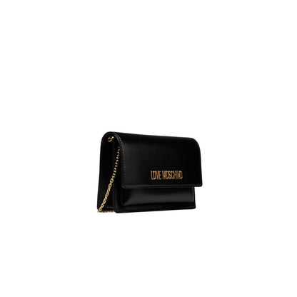 "Black Polyethylene Women Crossbody Bag"
