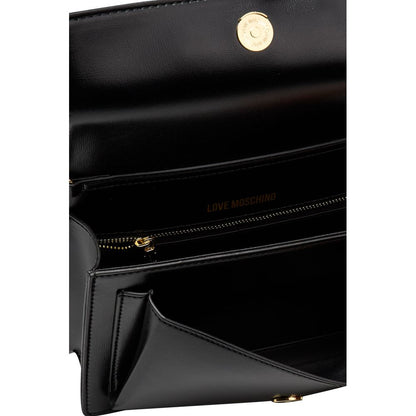 "Black Polyethylene Women Crossbody Bag"