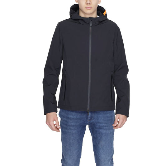 Black Polyester Jackets & Coat