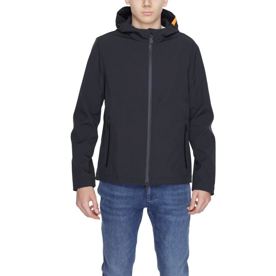Black Polyester Jackets & Coat