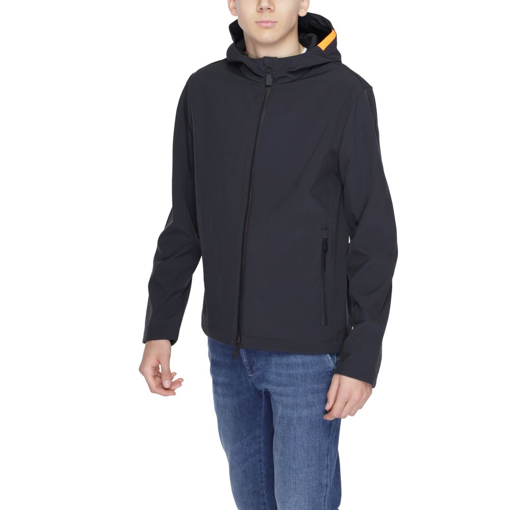 Black Polyester Jackets & Coat