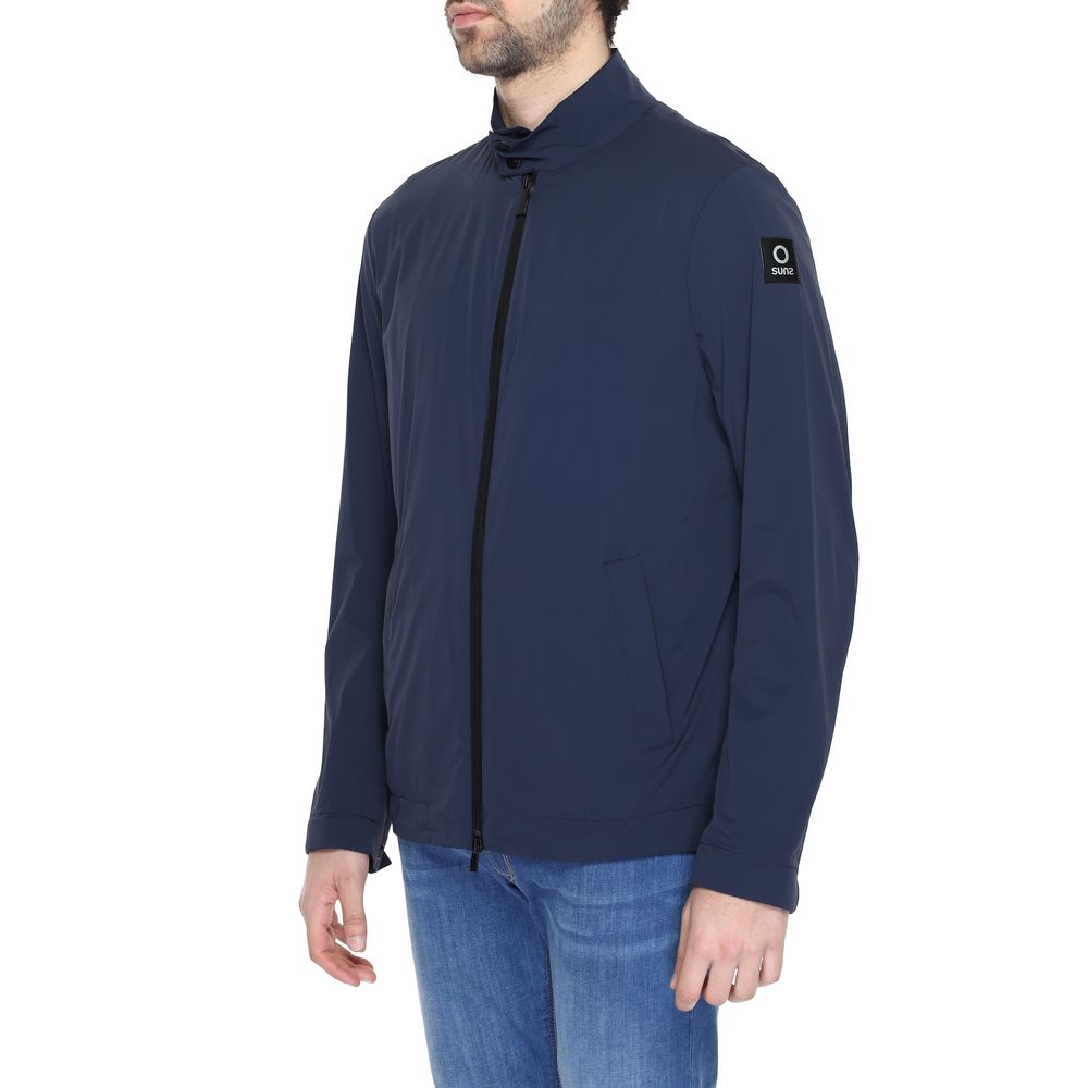 Blue Nylon Jackets & Coat
