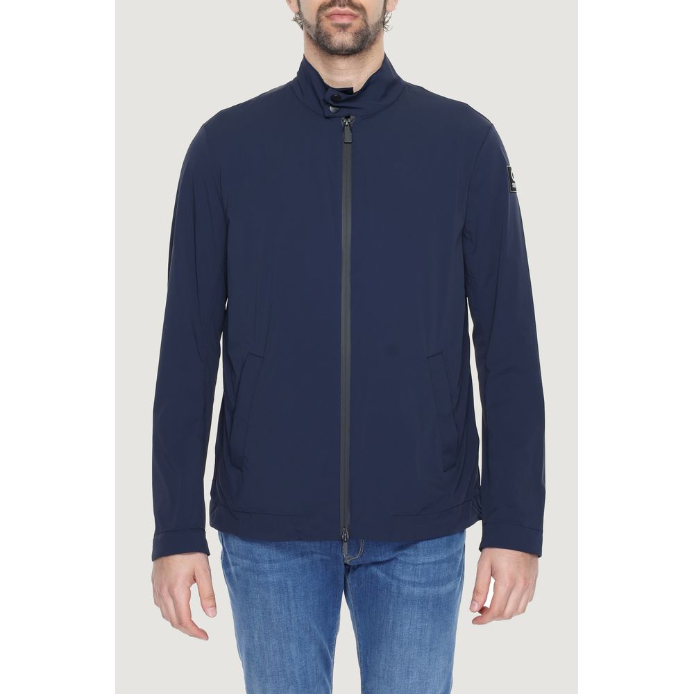 Blue Nylon Jackets & Coat