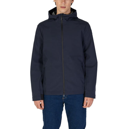 Blue Polyester Jackets & Coat