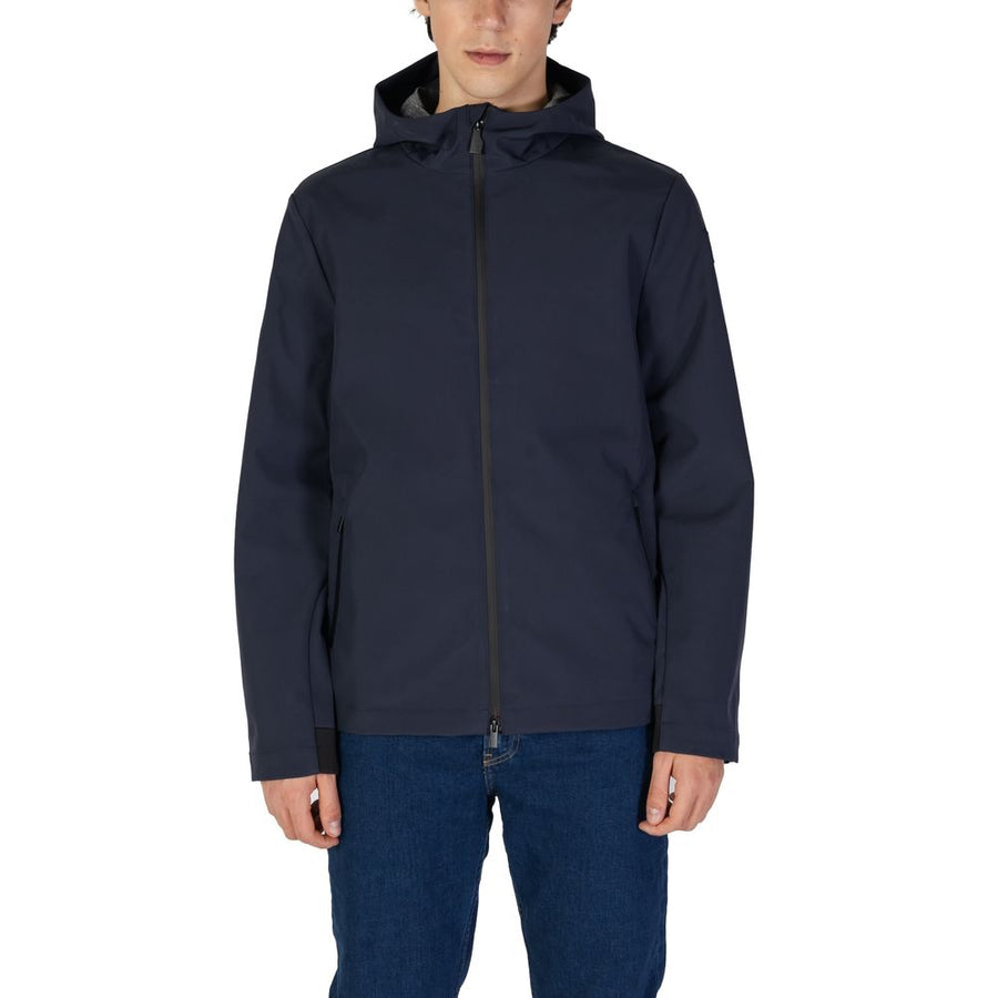 Blue Polyester Jackets & Coat