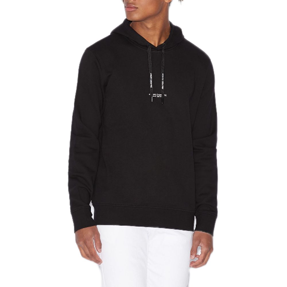 Black Cotton Hoodie