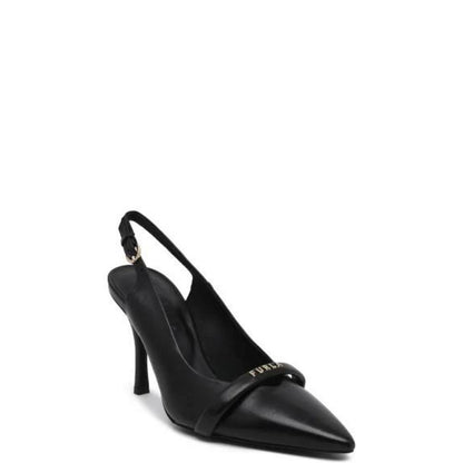 Black Leather High Heel