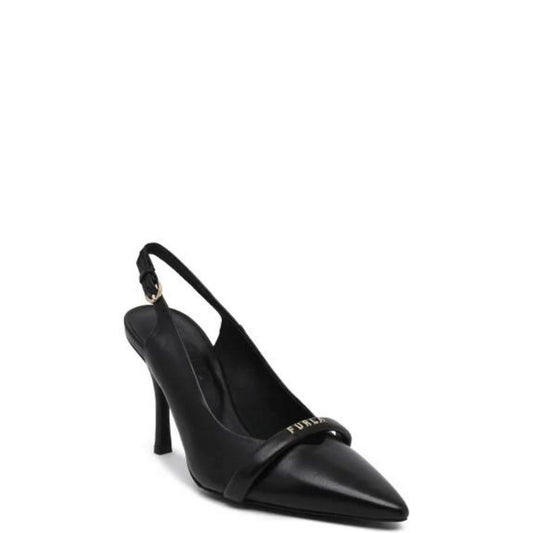 Black Leather High Heel
