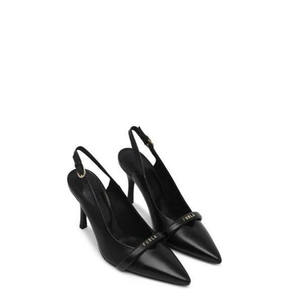 Black Leather High Heel