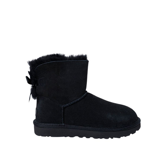 Black Suede Leather Ankle