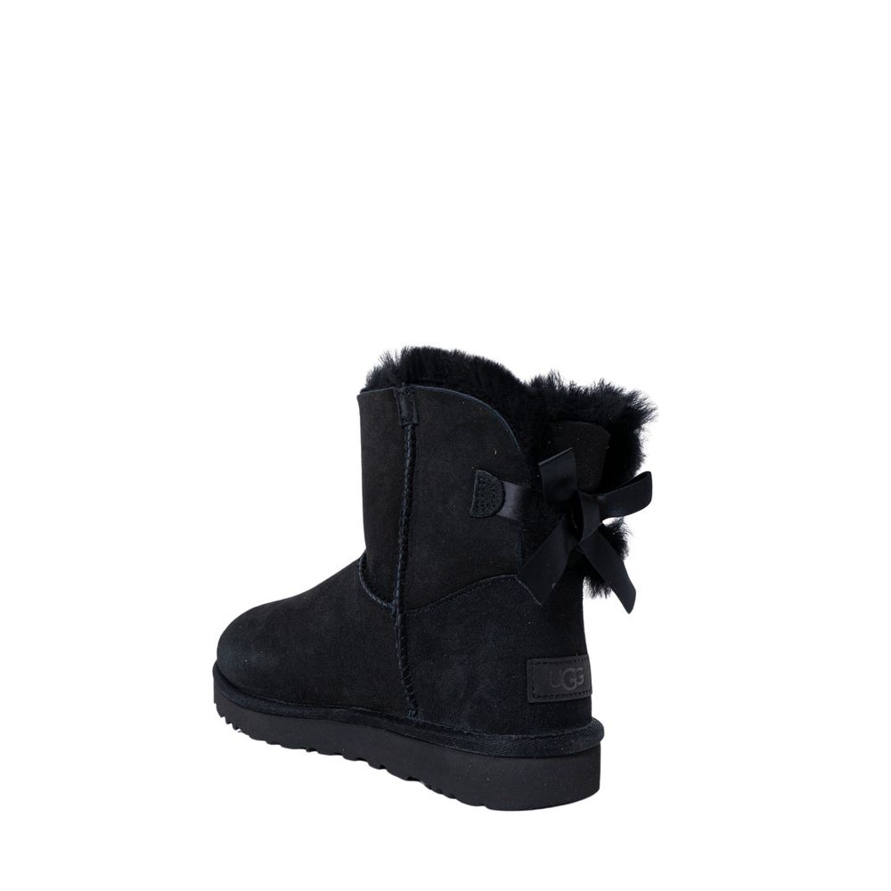 Black Suede Leather Ankle
