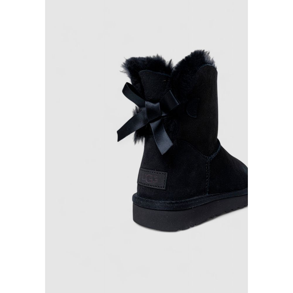 Black Suede Leather Ankle