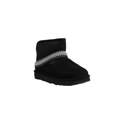Black Suede Leather Ankle