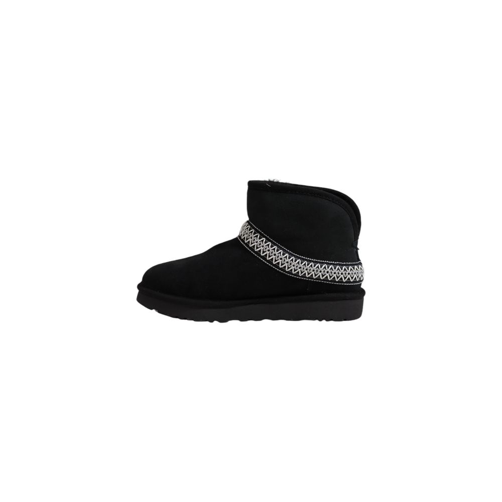 Black Suede Leather Ankle