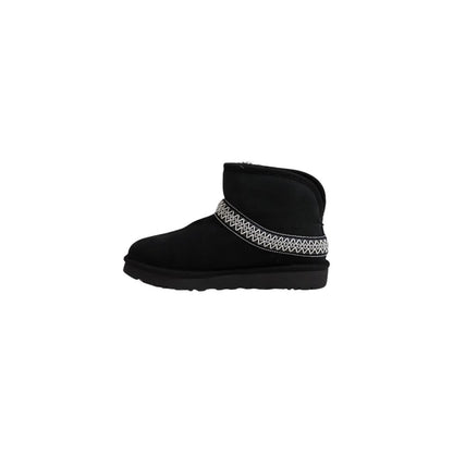 Black Suede Leather Ankle
