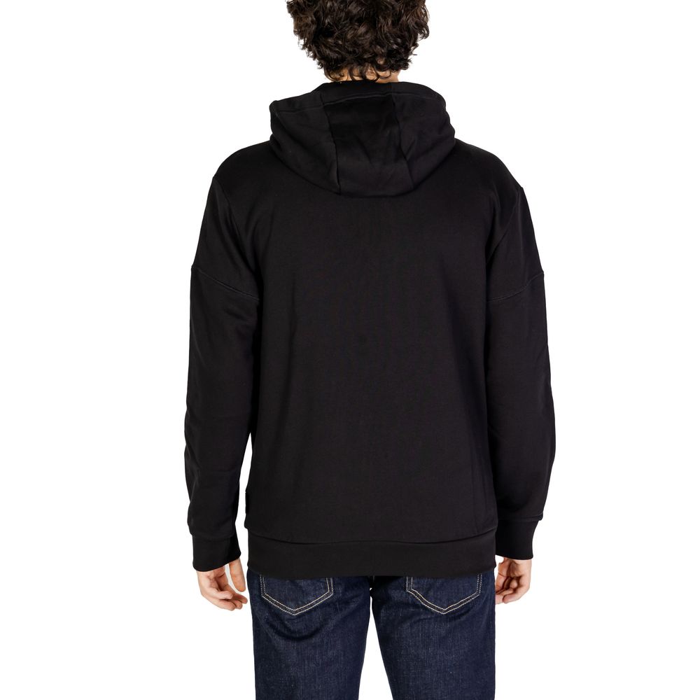 Black Cotton Hoodie