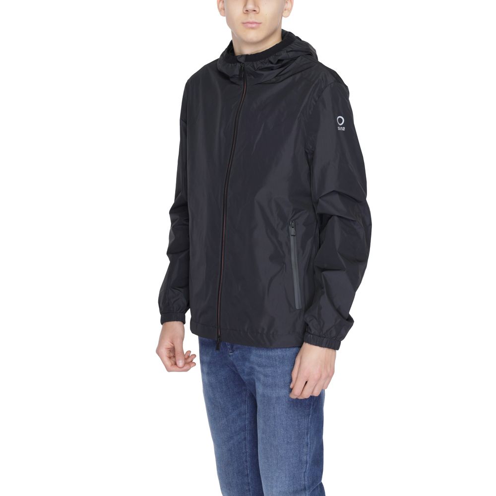 Black Polyester Jackets & Coat