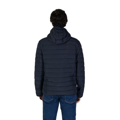 Blue Polyester Jackets & Coat