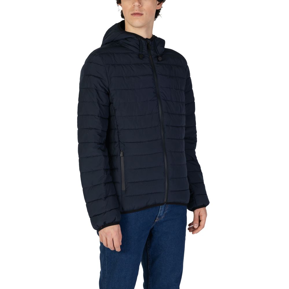 Blue Polyester Jackets & Coat